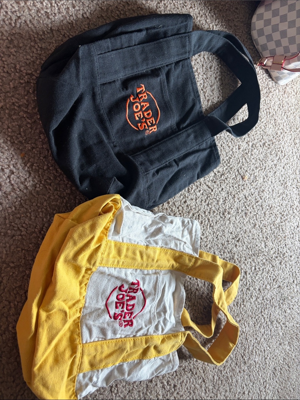 B2 Lot of 2 Trader Joe’s Tote Bags, B/O and Y/R